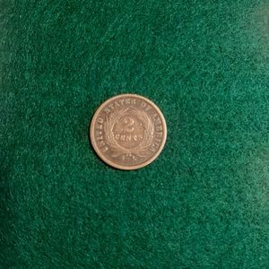 Rare 1864 🇺🇸 U.S. Two Cent Vintage Coin 2c ($0.02) 🌟